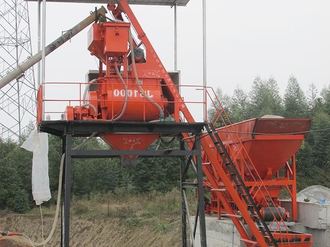 Guizhou JS1000 mixing plant